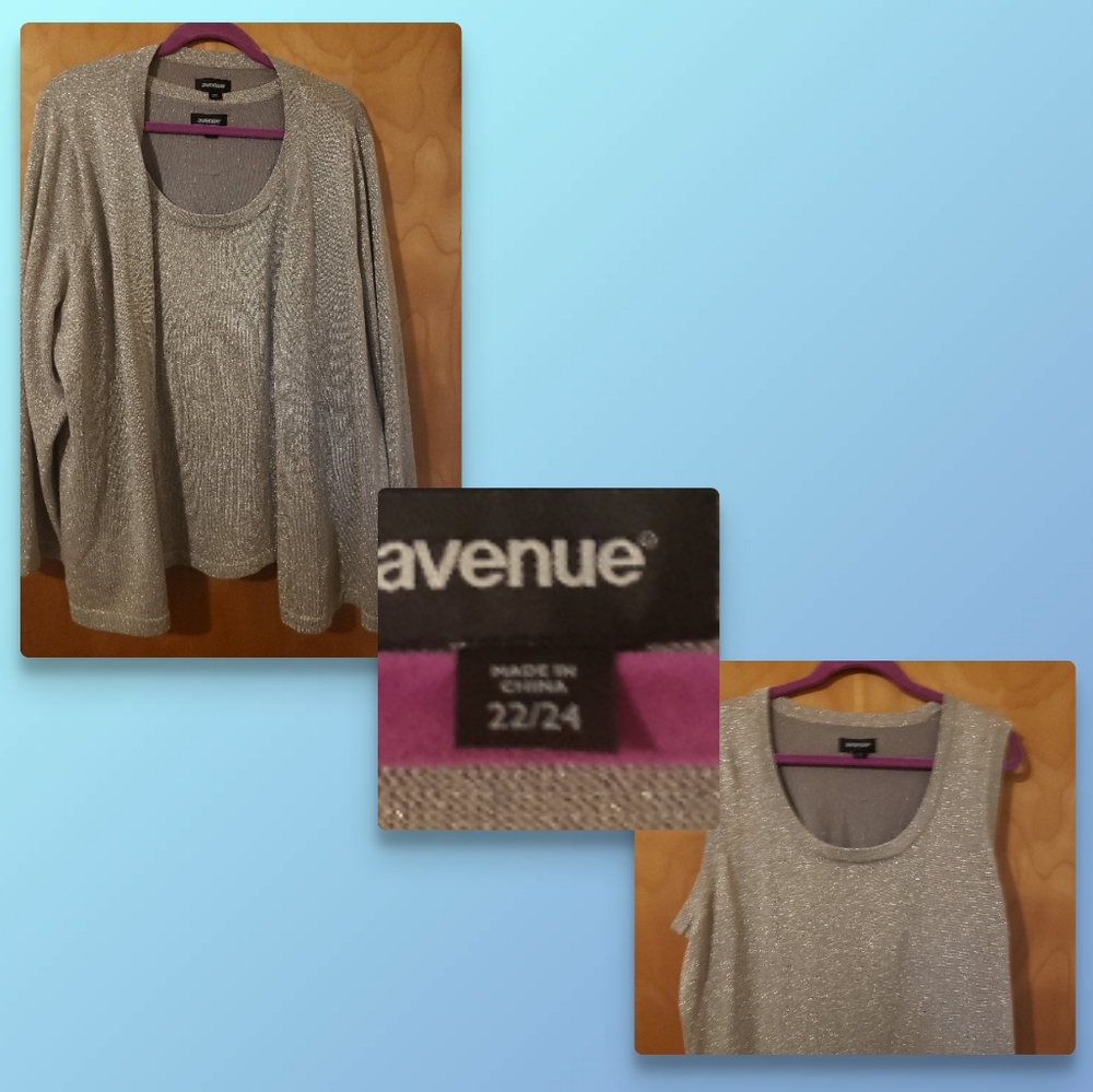 Avenue Let it Sparkle Carigan Set
